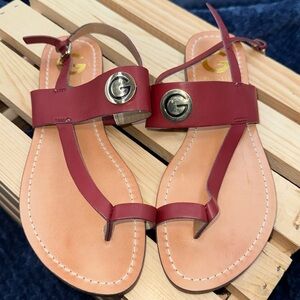 Ladies red sandals size 7.5